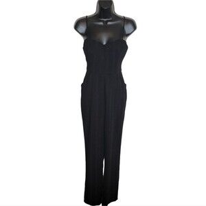 Lovers & Friends black striped pants jumpsuit Size Medium
